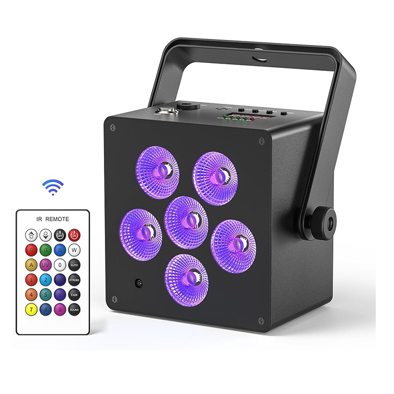 50W RGBW 6-in-1 Rechargeable Battery LED Par Light -P49