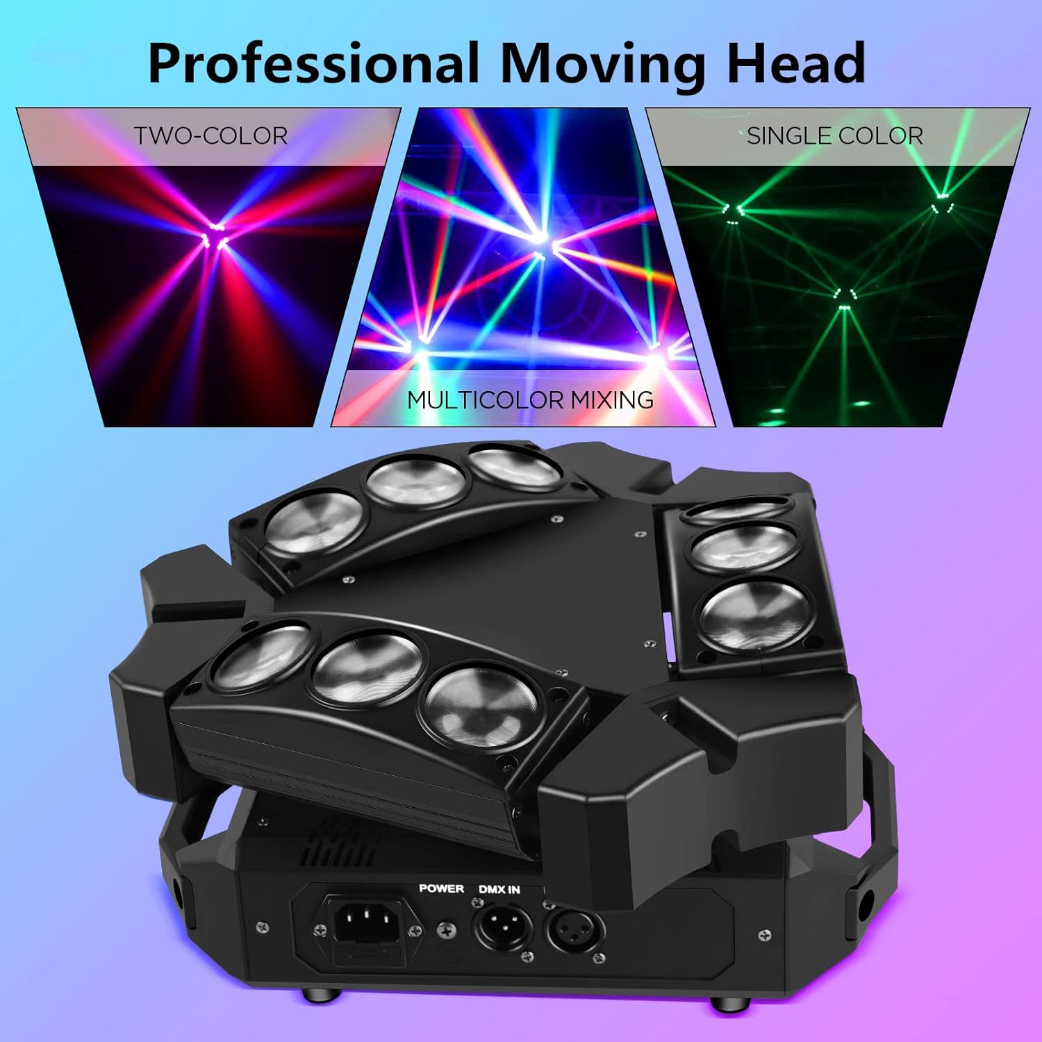 4-in-1 RGB Spider Moving Head Light-E26