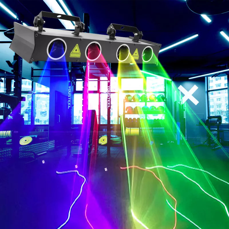 New four-hole scanning laser light with remote control-B43