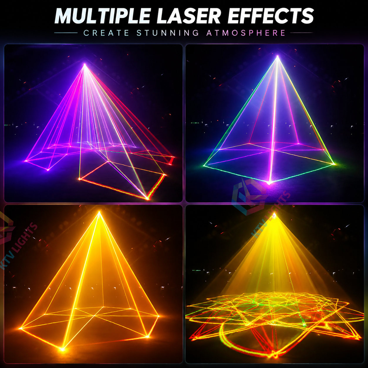 KTVLIGHTS RGB laser pattern lights, suitable for DJ parties and stage performances-A10