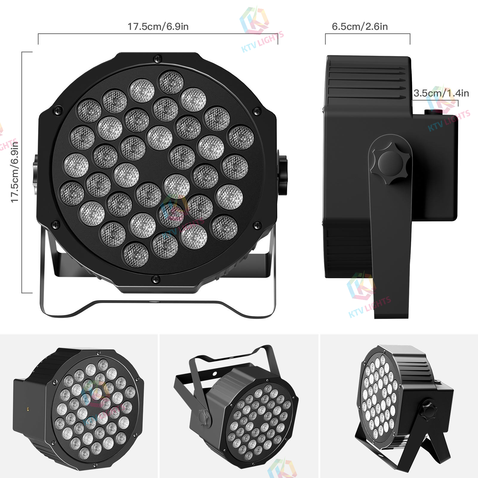 72W LED RGB Par Light DMX Stage Light - P55