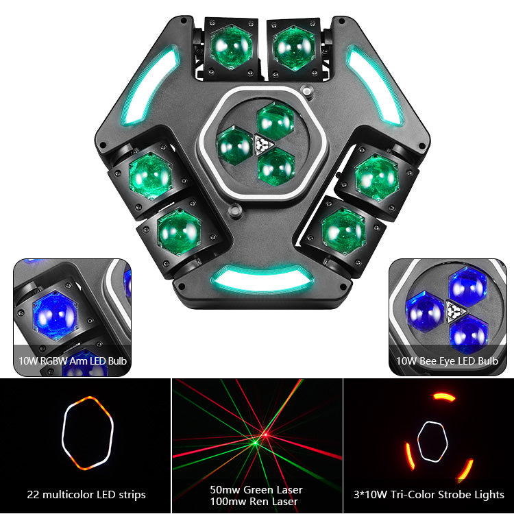 New 4-in-1 War God Moving Head Light-E56