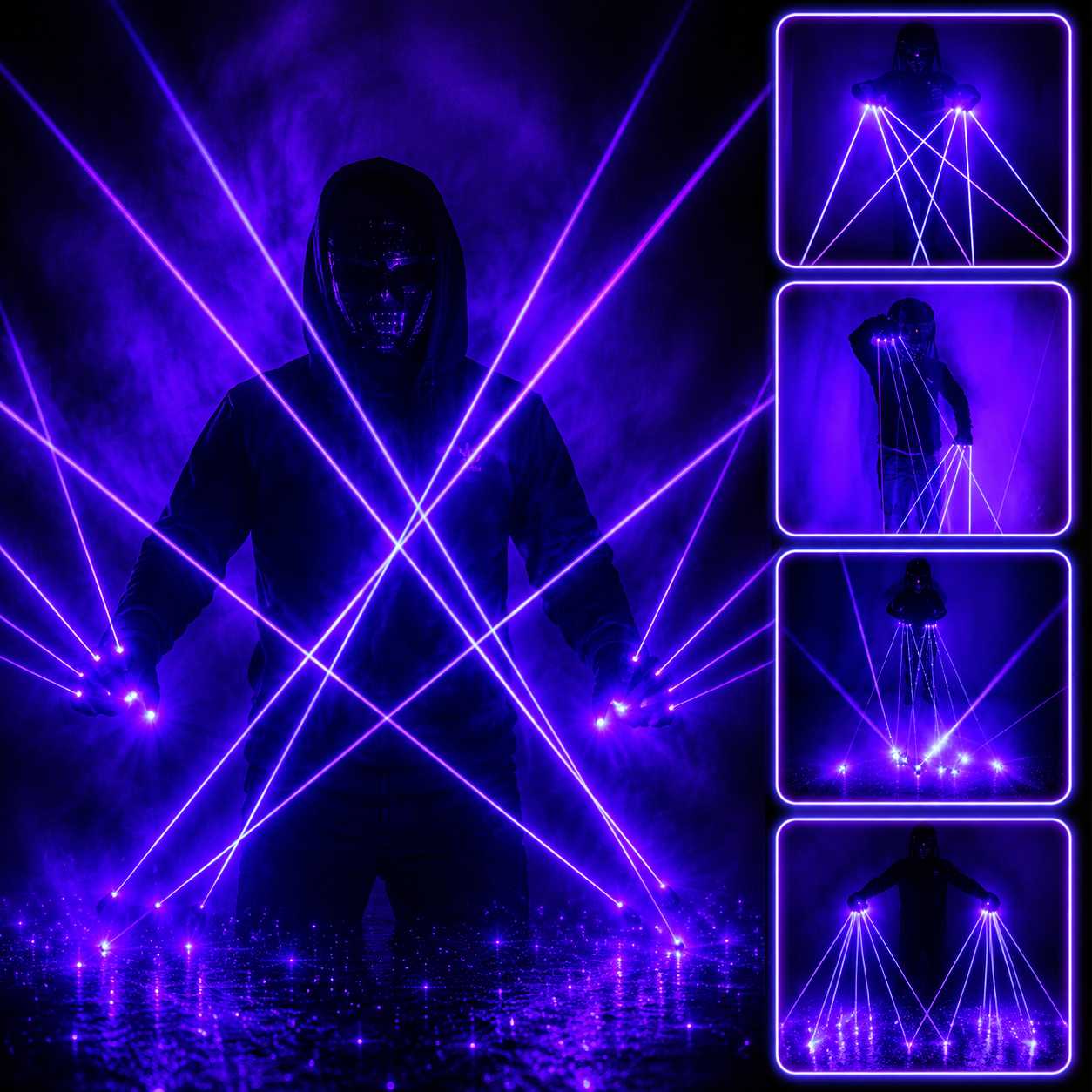 KTVLIGHTS creates stunning light shows using laser gloves-M11