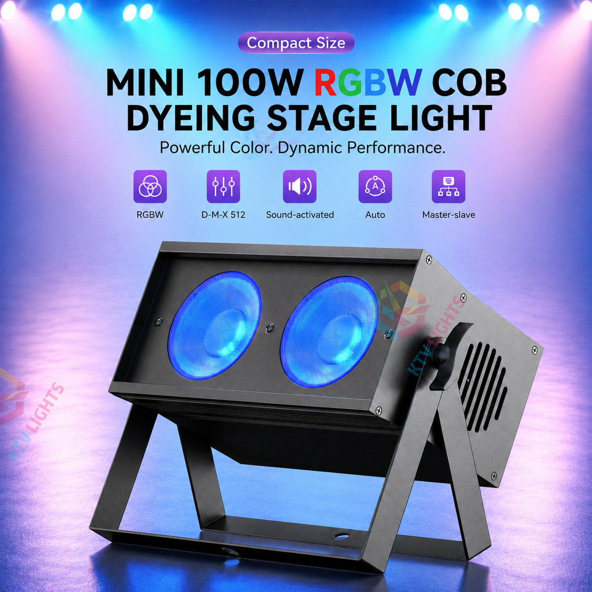 KTVLIGHTS 100W RGBW LED Stage Light-P34