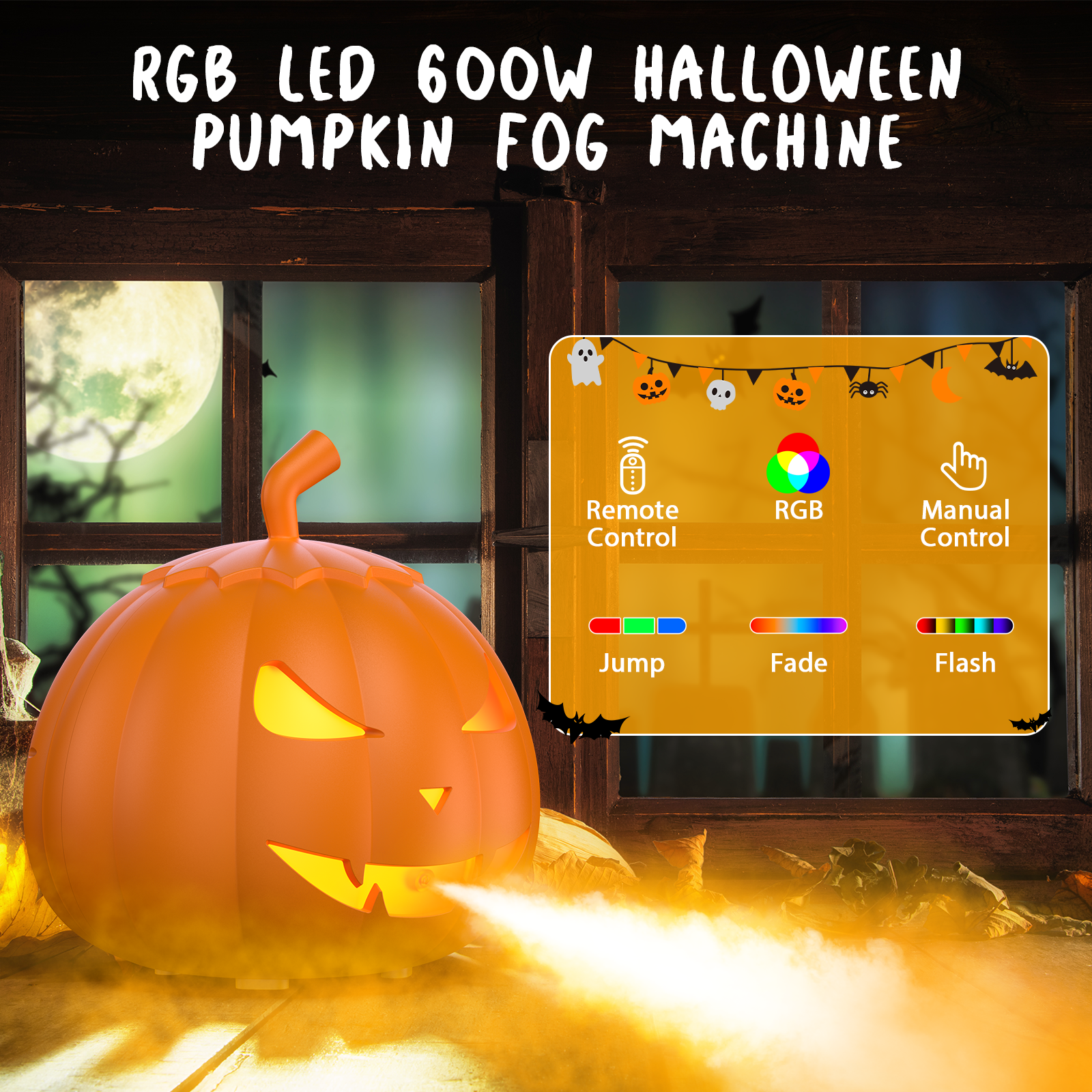 600W Pumpkin Shape Halloween Party Smoke Machine-Y9