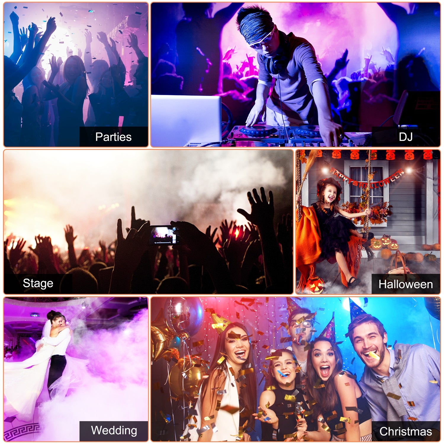 1500W Upgraded RGB 6LED Fog Machine - Y13