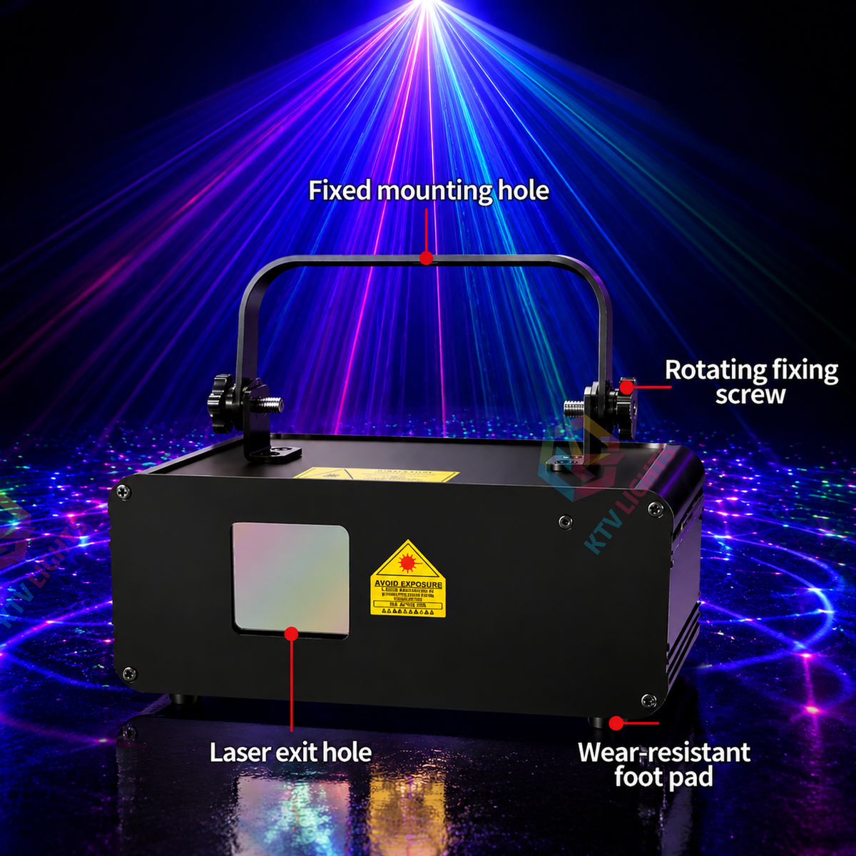 KTVLIGHTS Full-color line-scanning laser light suitable for DJ stage performances-B14