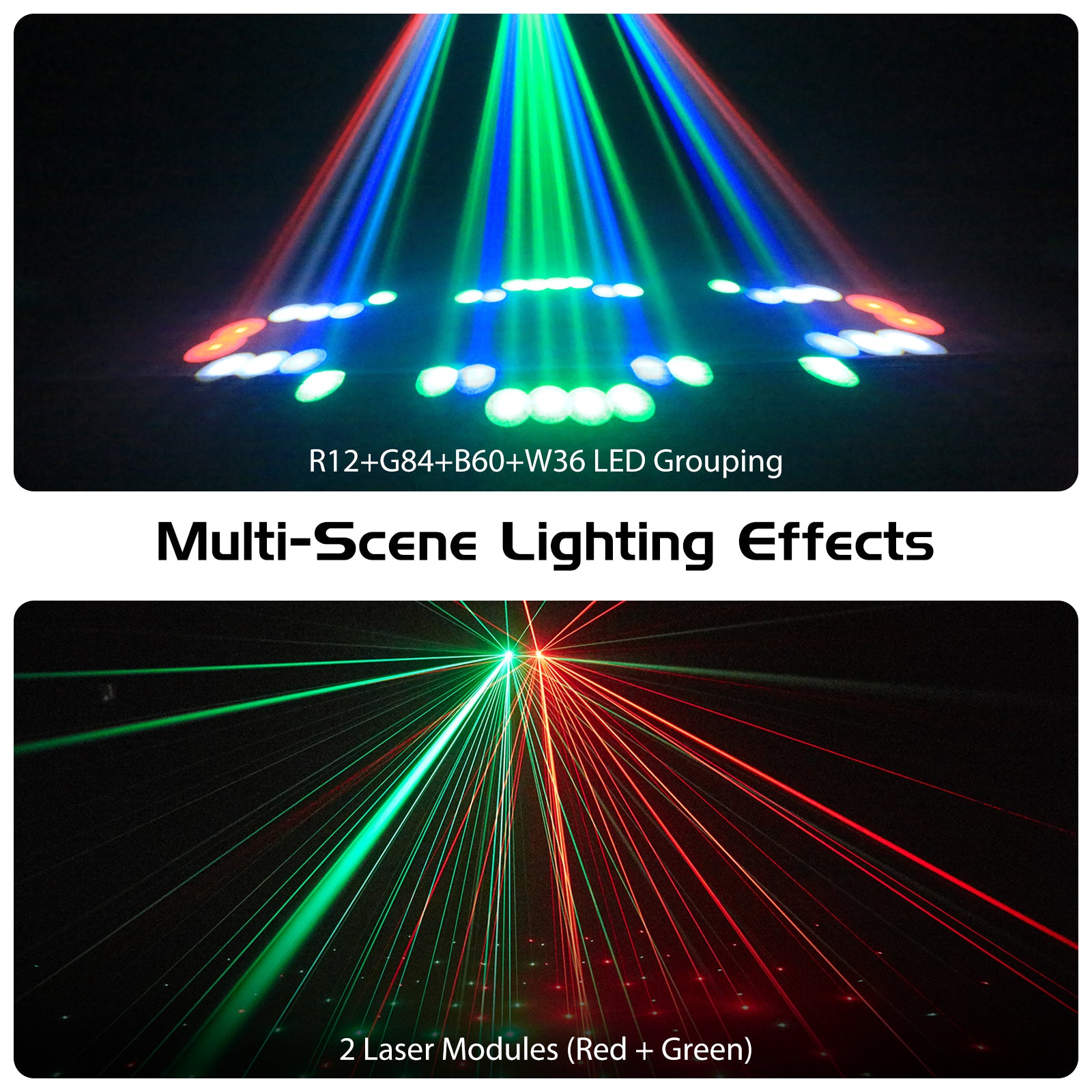 New 192 LED stage effect light RGBW three-head airship-C23