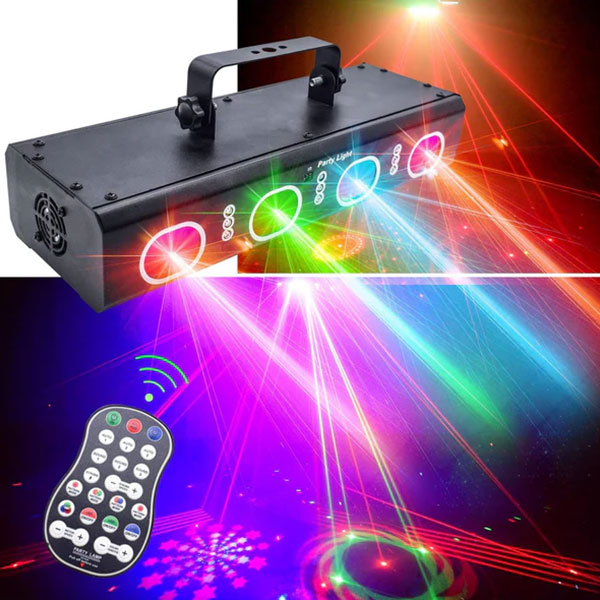 3-in-1 Four-Hole Laser Stage Light - B35