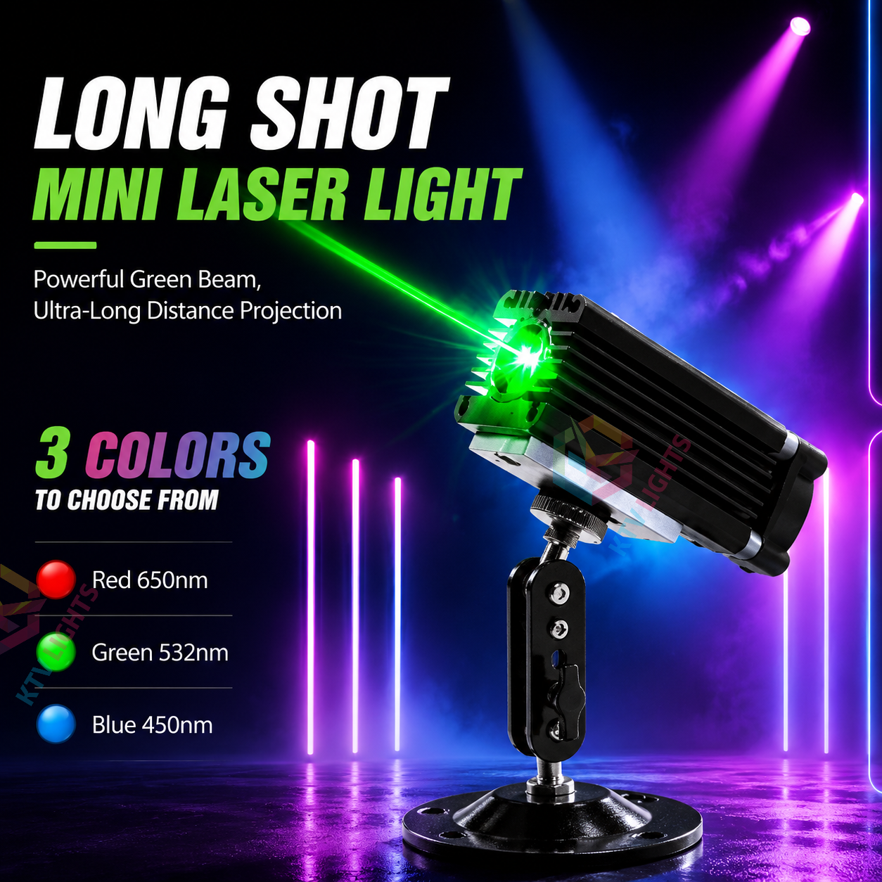 KTVLIGHTS Mini Laser Light – DJ Party Stage Projection Effect-B13
