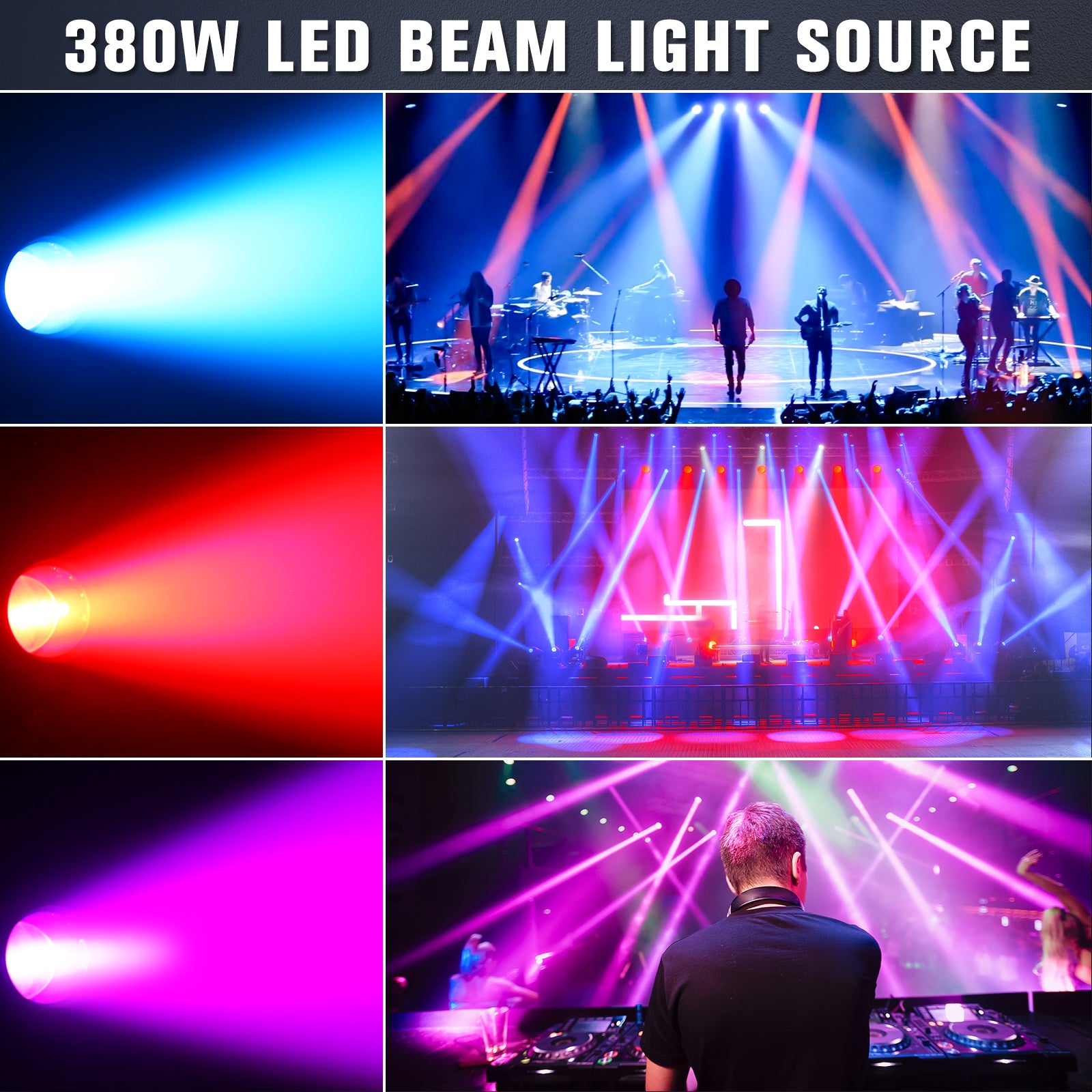 380W 17R 16+48 Prism Beam Moving Headlight - E35