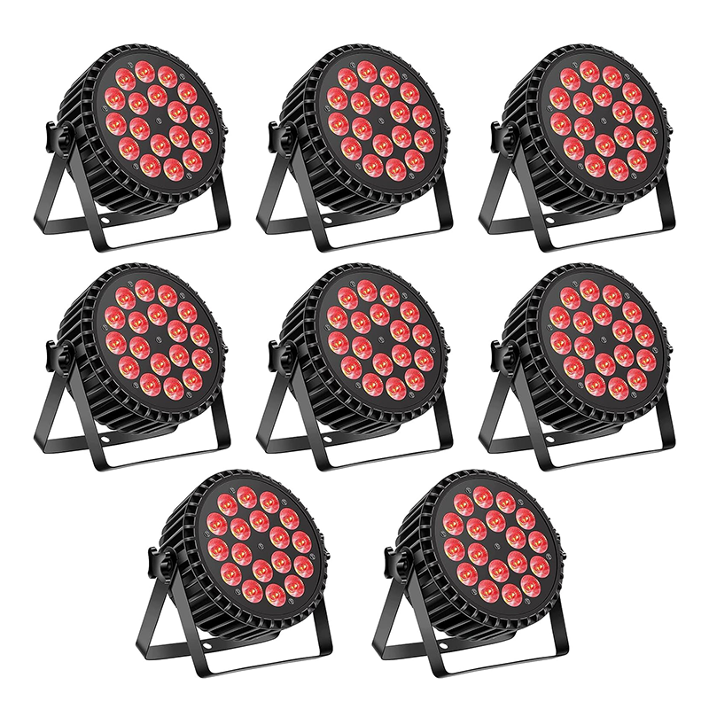 6-in-1 RGBW + UV 18-LED par light-P22