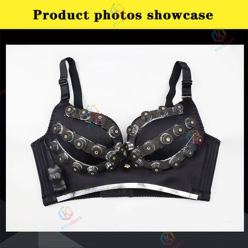 Fashion Red Laser Luminous Lady Bra Sexy Stage Costumes-M2