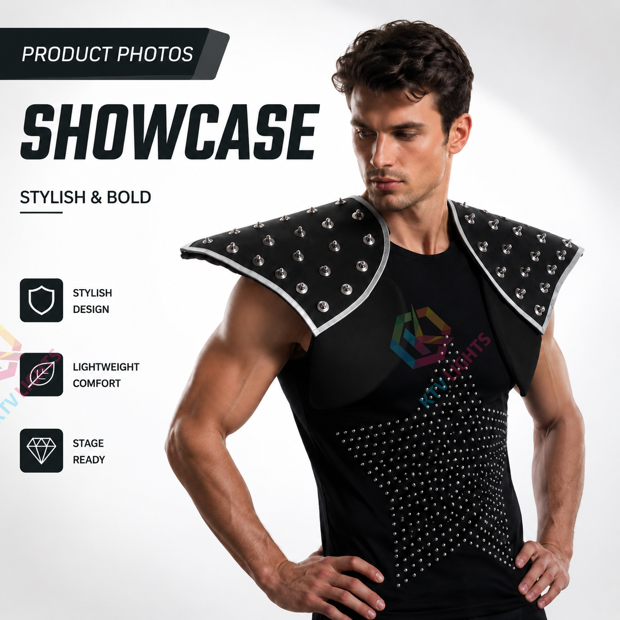 KTVLIGHTS Red Laser Vest Costume for Rave & Stage Performance-M46