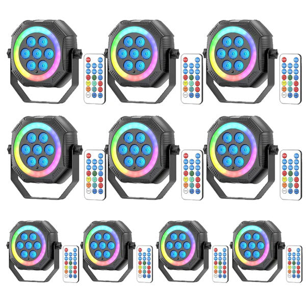 Battery-powered mini RGB LED PAR light - P48