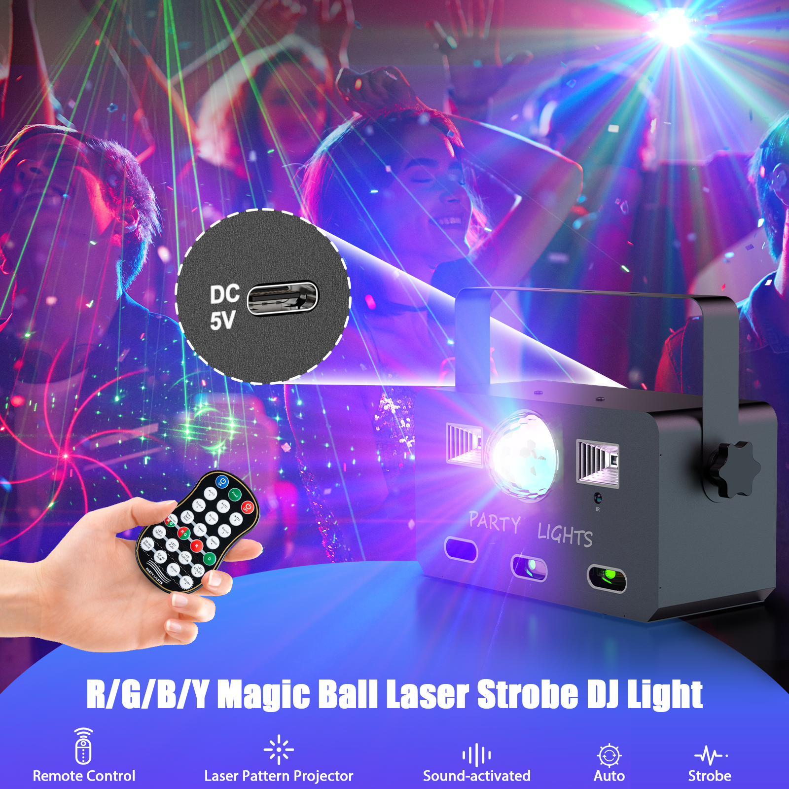 4 in 1 Party Disco Effect Light-C24