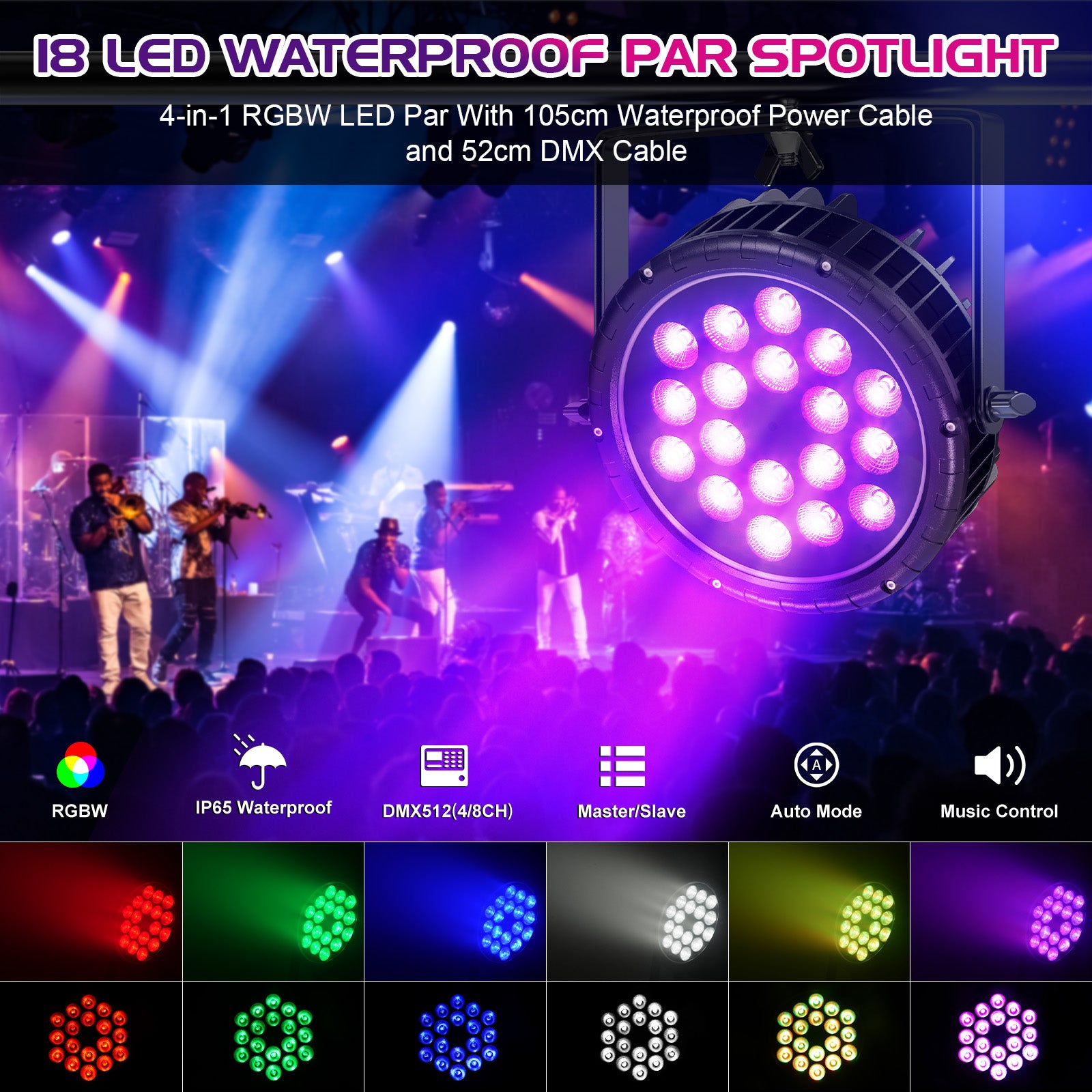 27OWI8 LEDRGBW IP65 WATERPROOF DMX512-P44