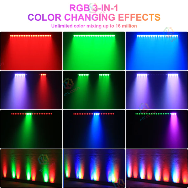72W IP65 24LEDs RGB Waterproof Wall Washer Light-X14
