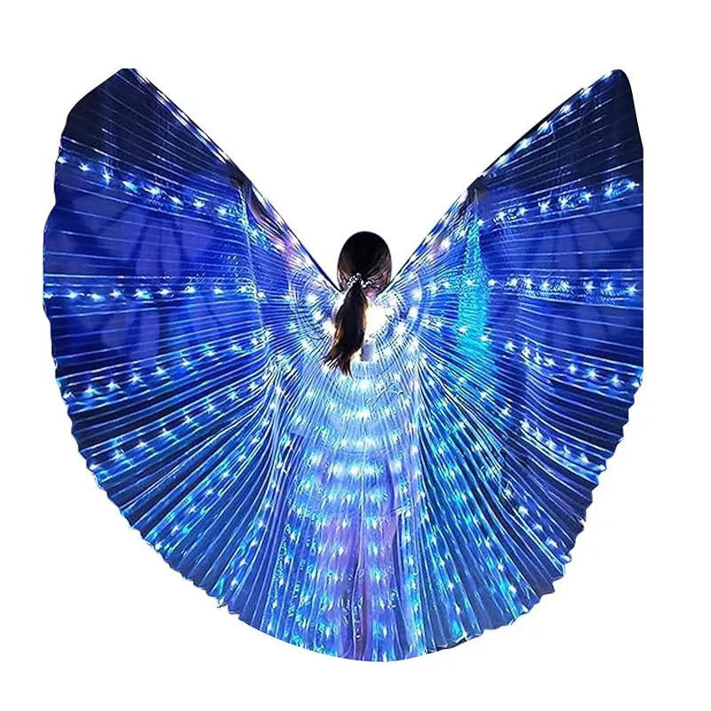 LED Belly Dance Costume Light Up IsIs Wings for Women Adults-M37