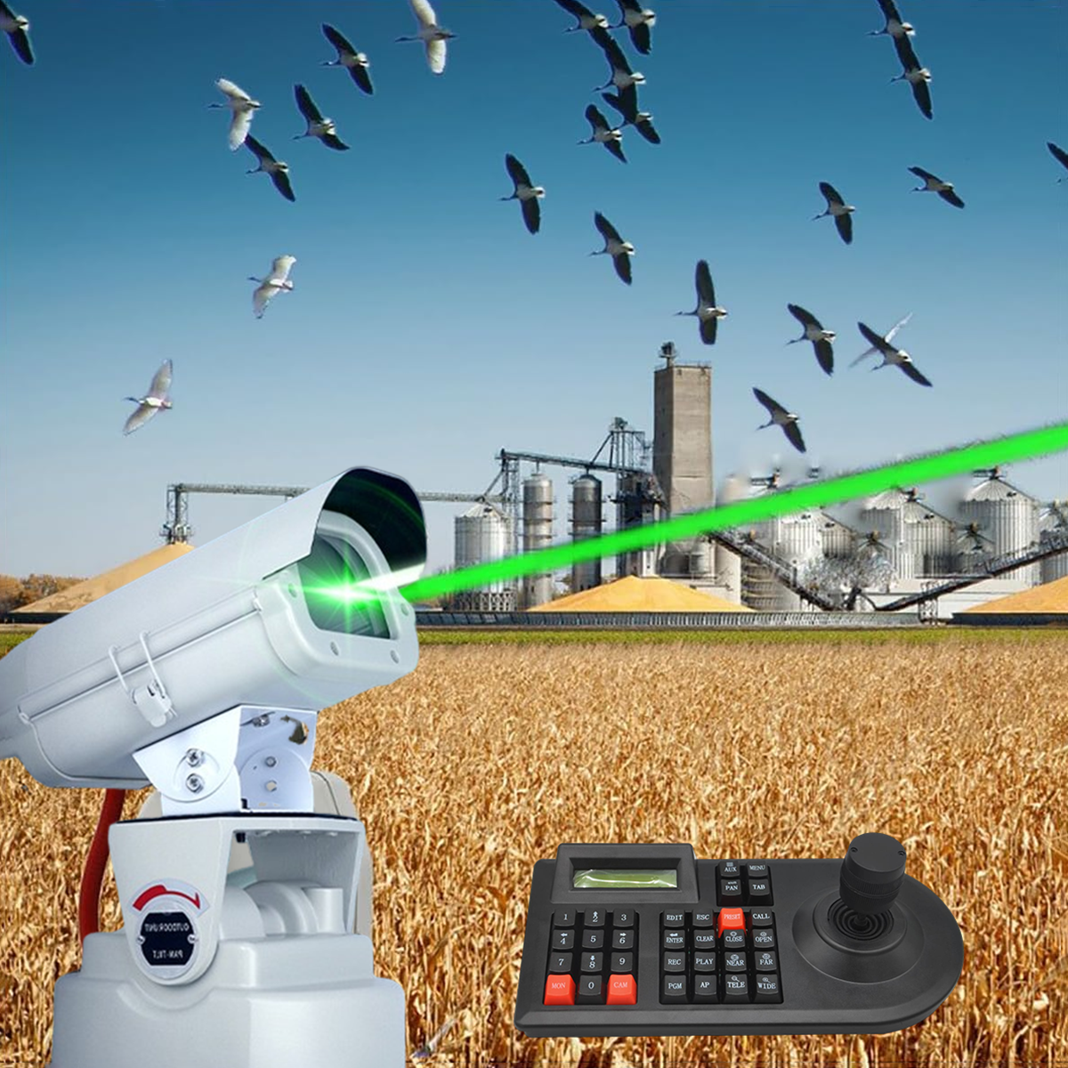 Programmable Professional Outdoor Bird Repellent Light & Animal Repellent Laser Light - B19