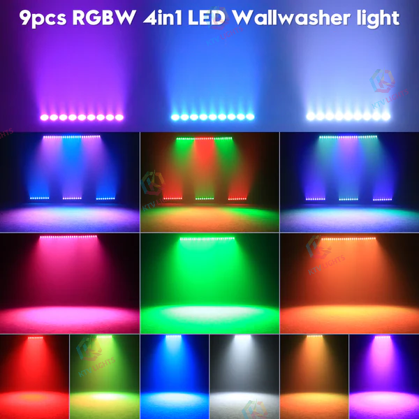 36W 9 LEDs RGBW 4-in-1 Wall Washer-X9