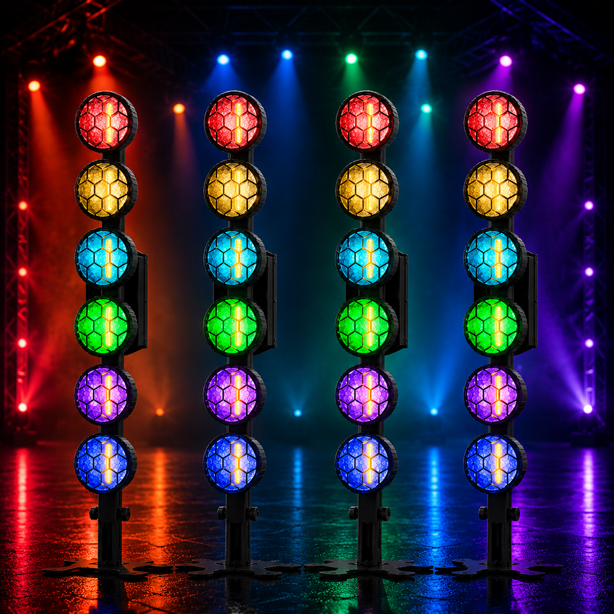 KTVLIGHTS Retro LED RGB COB PAR Light for Stage & DJ Events- P64