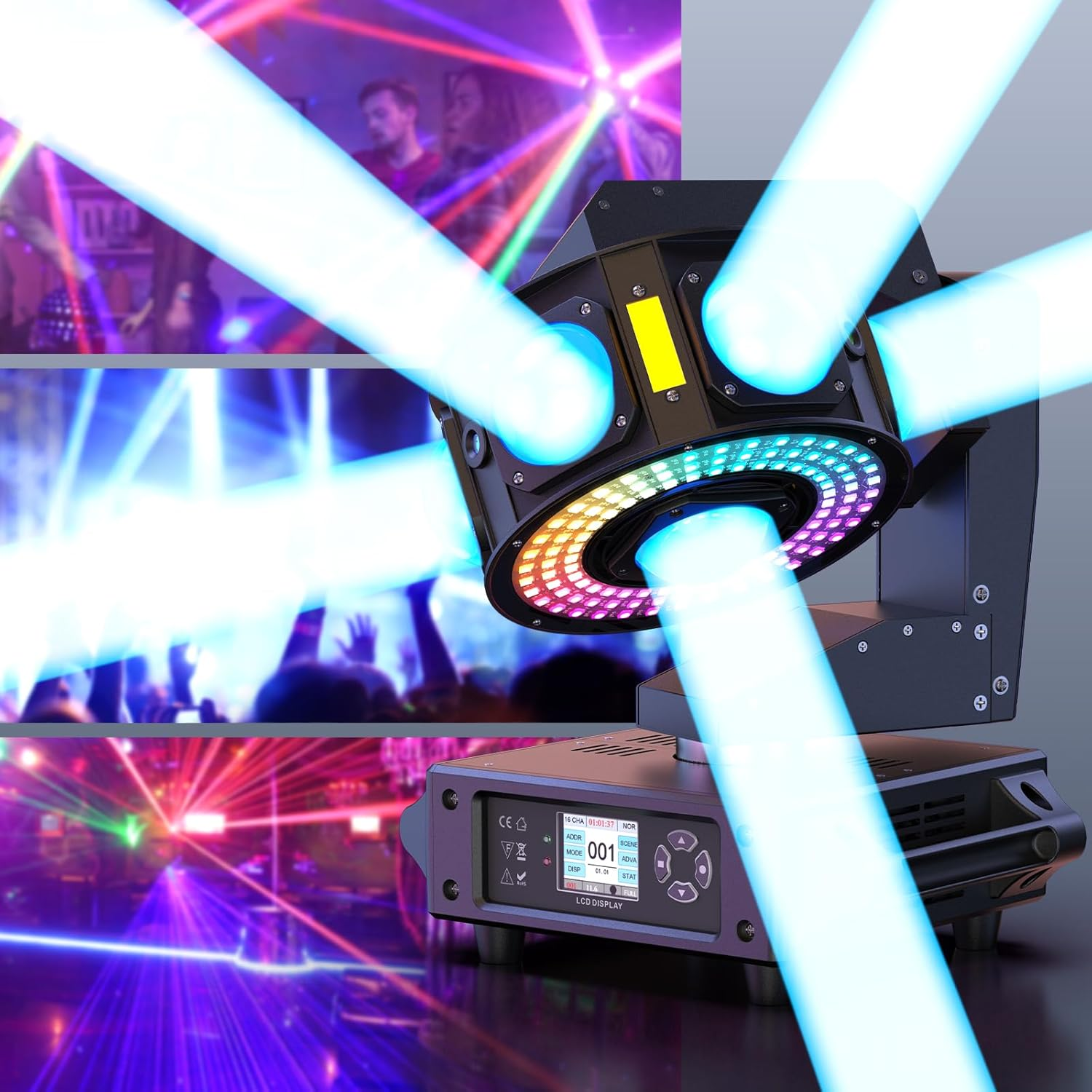 160W 4-in-1 Moving Head Light - E15