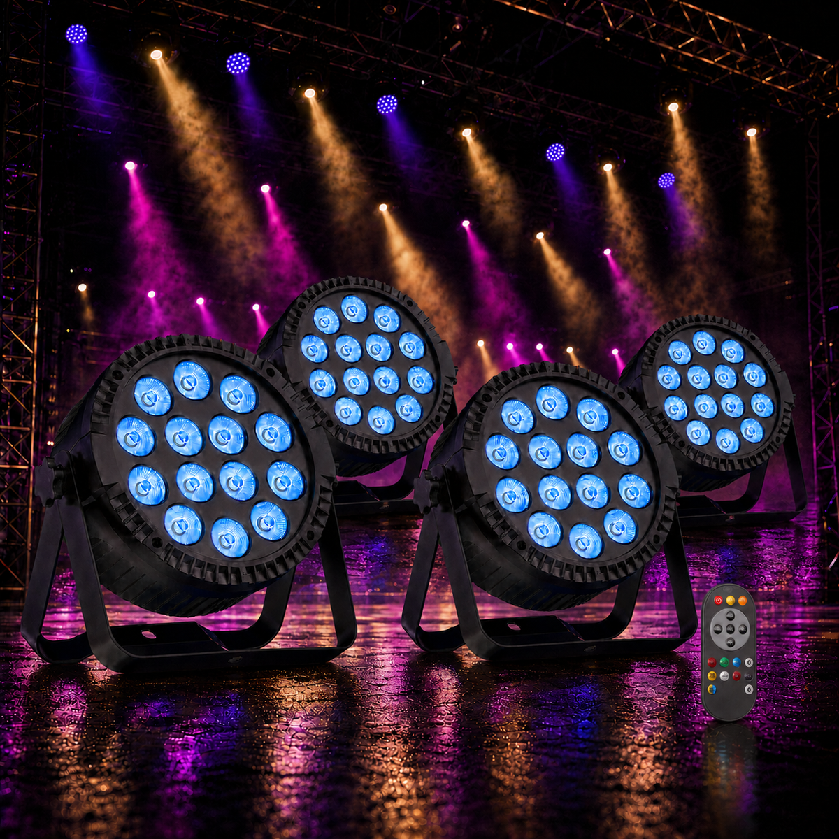 KTVLIGHTS 80W RGBW 4-in-1 LED PAR Stage Light-P2