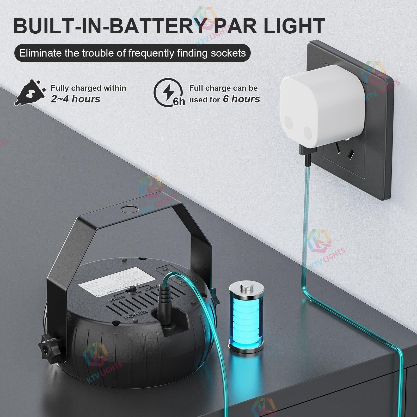Rechargeable LED PAR lights-P7