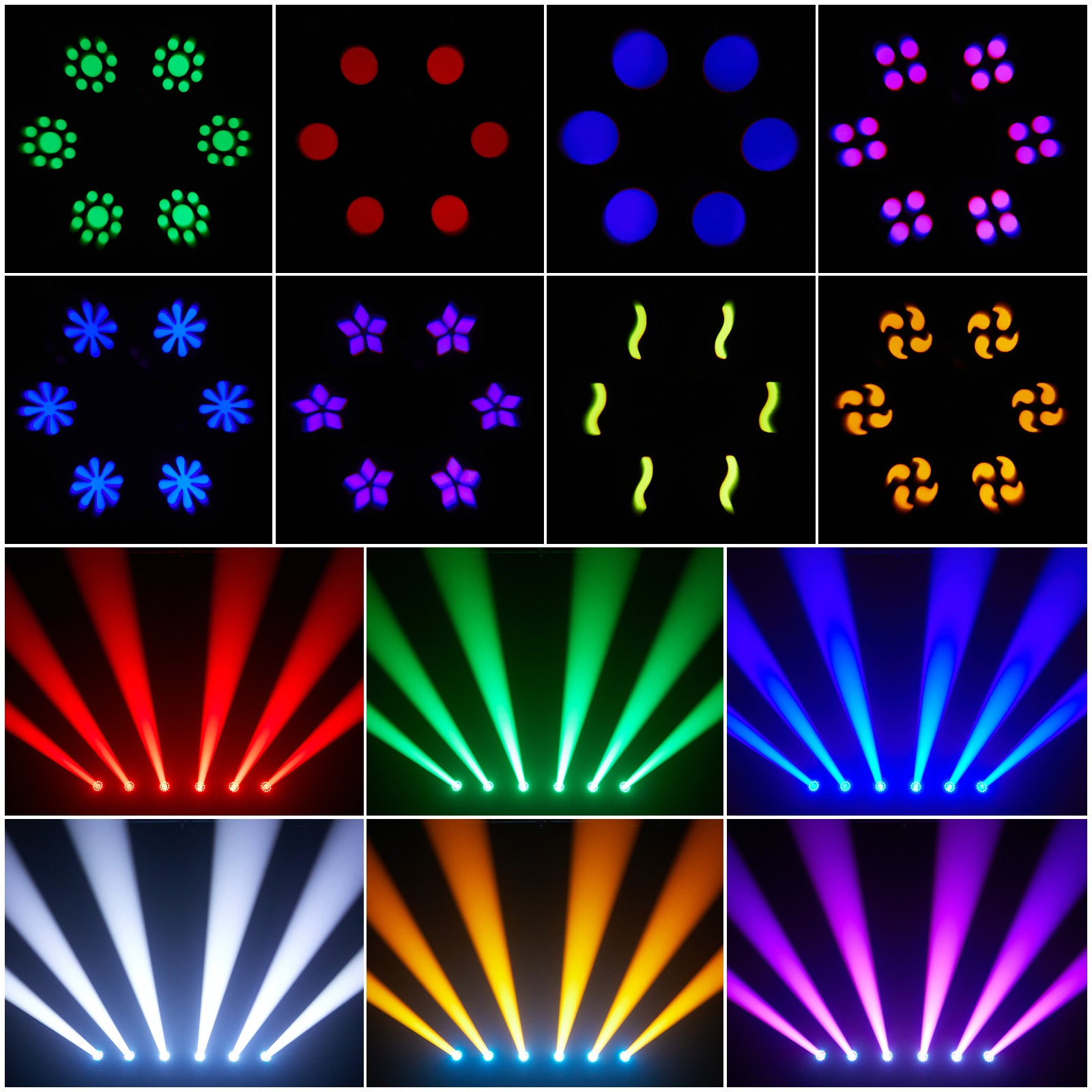 100W LED Rainbow Effect Light 8 GOBOs 8 Colors 6 Prism Moving Head Light - E44