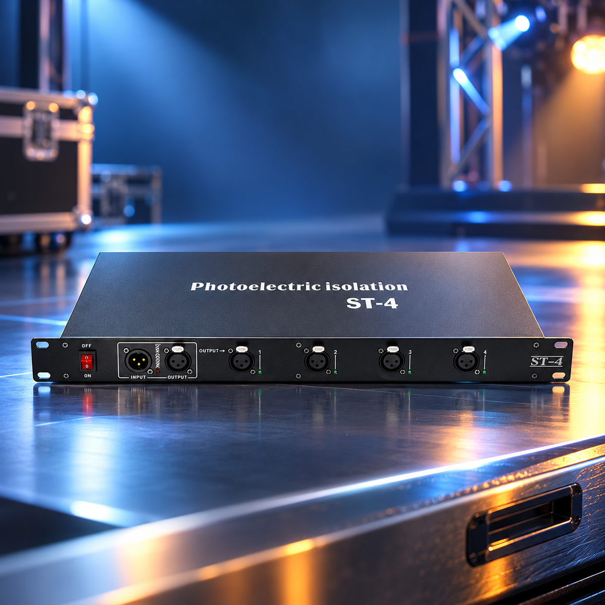 KTVLIGHTS 4/8-Way DMX512 Signal Amplifier & Stage Splitter-D11