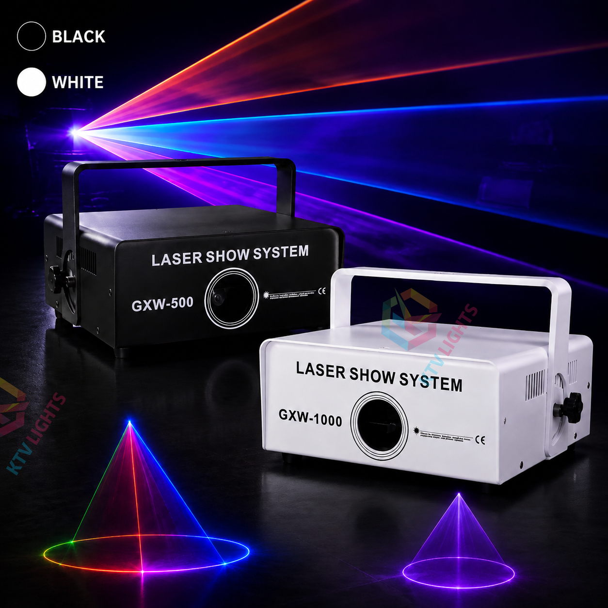 KTVLIGHTS RGB animation laser light suitable for DJ stages and party special effects.-A4
