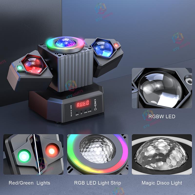 65W Dual-Arm Stage Moving Head Light - E14