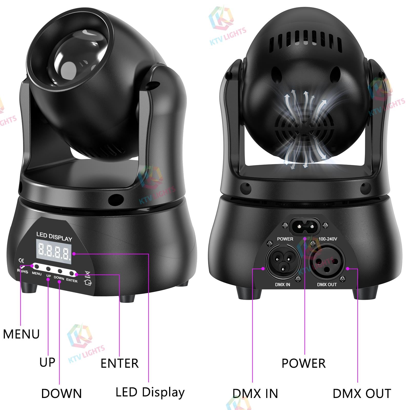 40w LED RGBW mini beam moving head light-E7