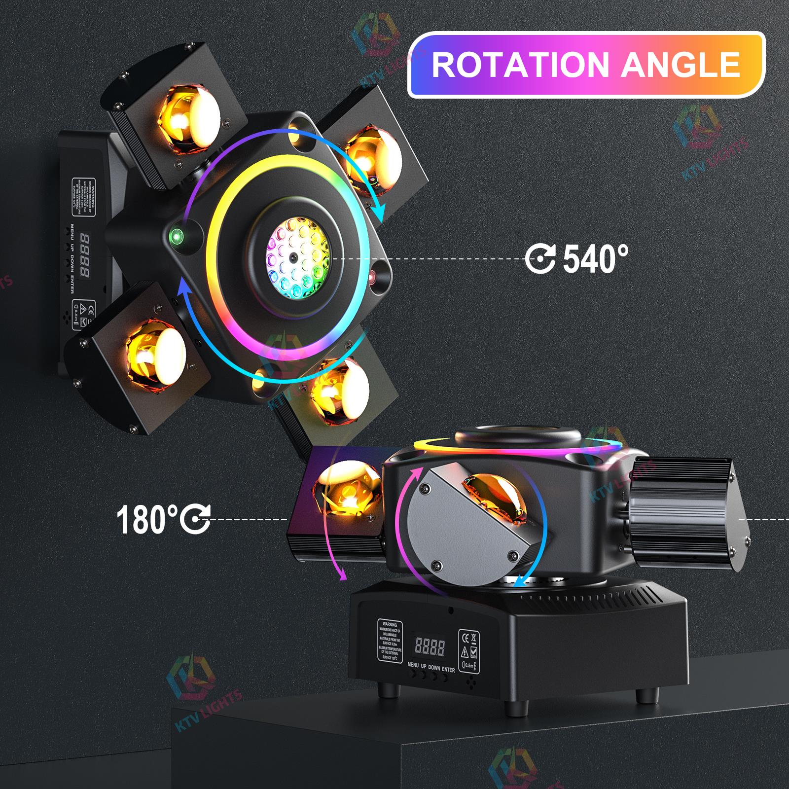 140W 4-in-1 Four-Arm Moving Head Light - E12