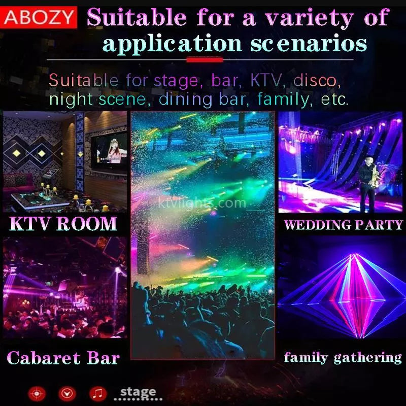 3-head RGB animation laser light-A19