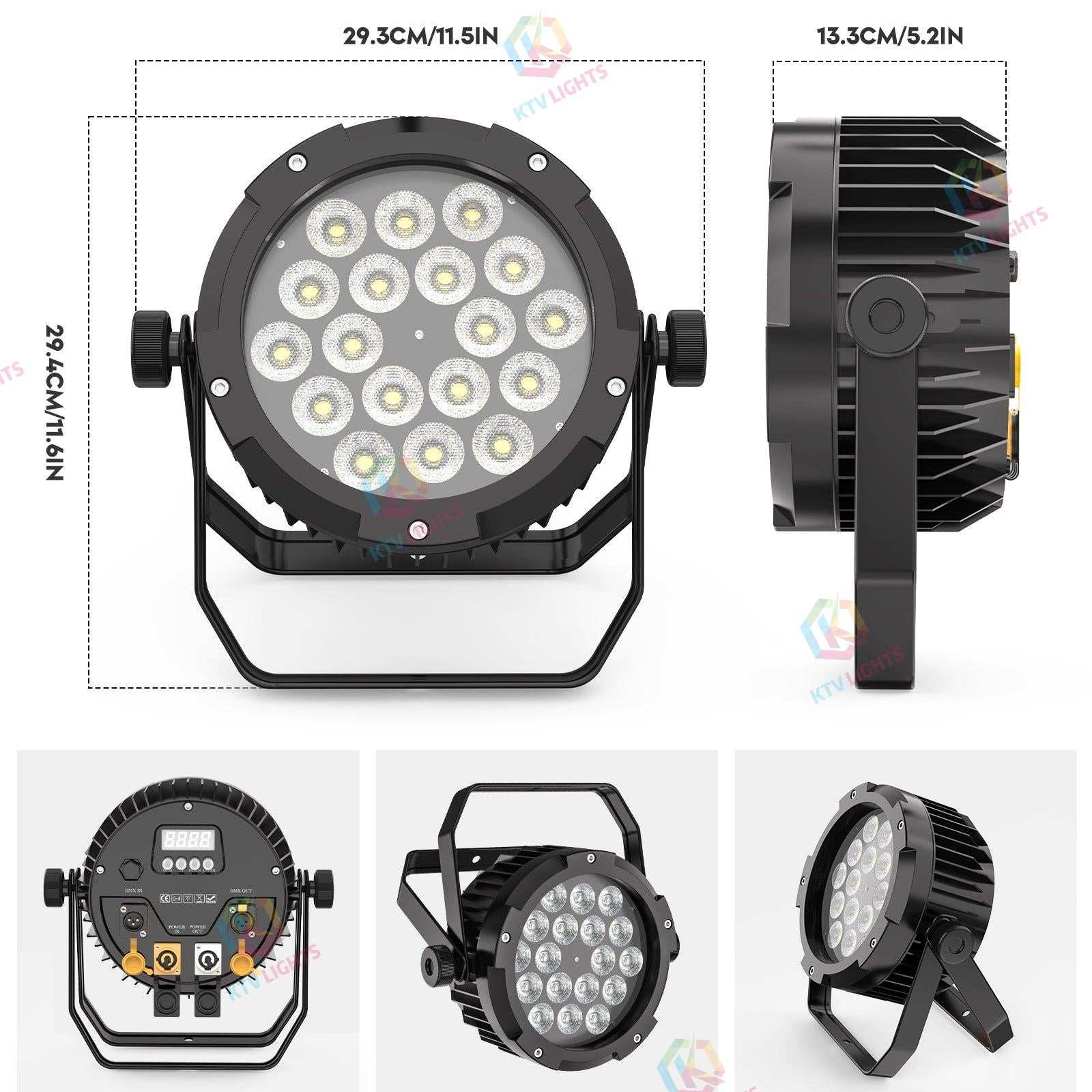 150W IP67 6-in-1 RGBW+UV Waterproof Par Light - P29