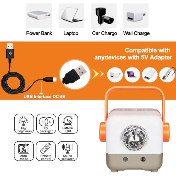 LED colorful rotating party light-C19