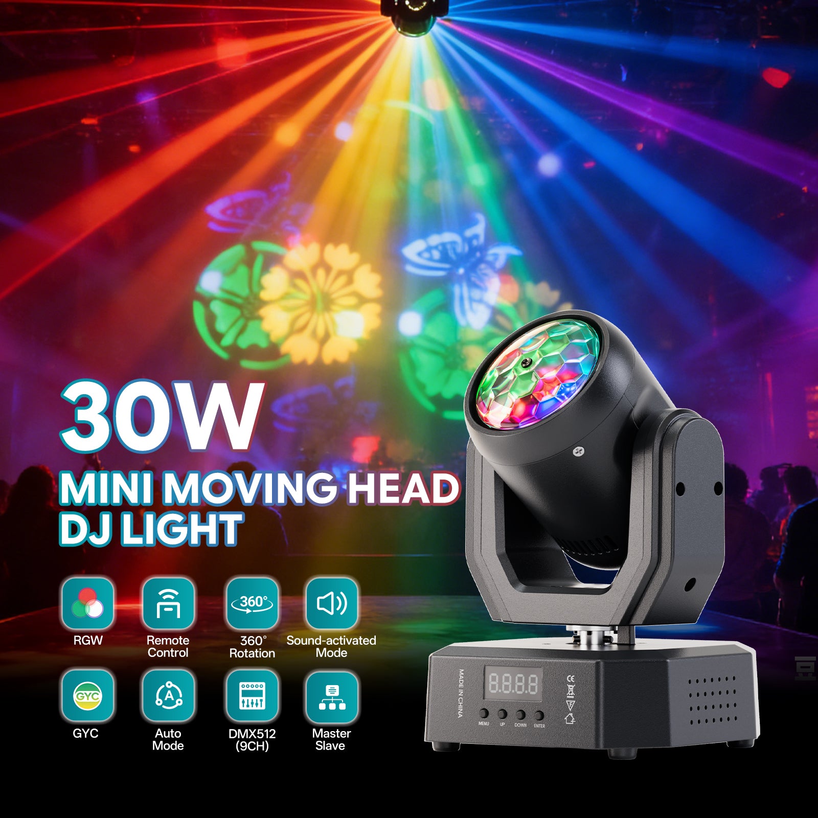 RGBW Mini Magic Ball Moving Head Light-E77