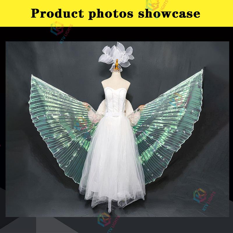LED Glowing Wedding Dress & Wings for Women Performance Ballet-M52