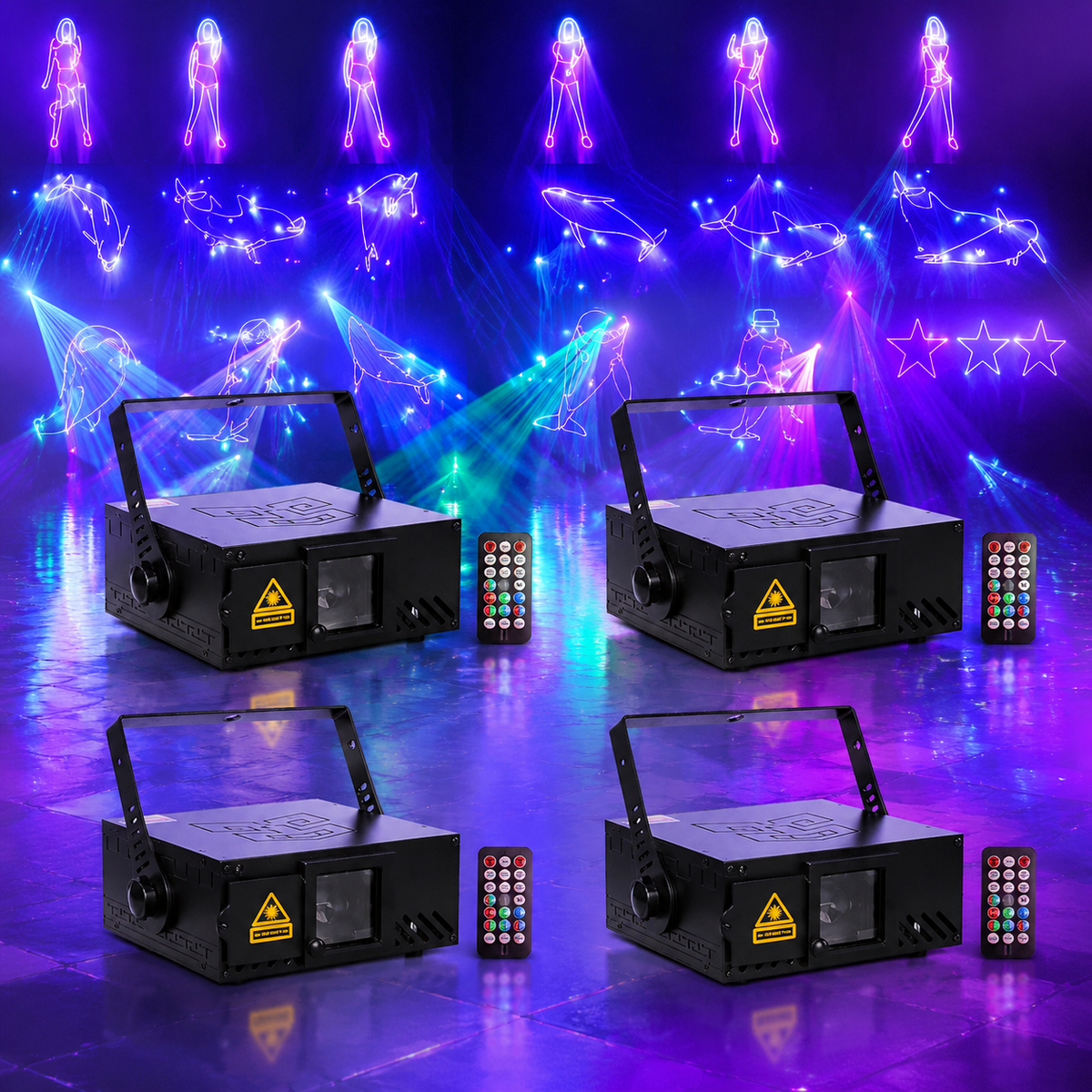 KTVLIGHTS 3D Animation RGB Laser Light for DJ Stages and Parties-A35