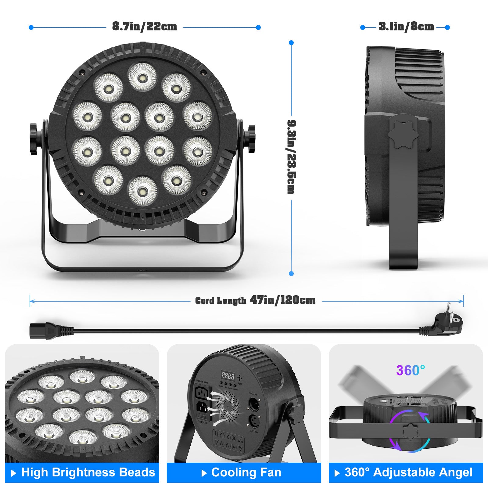 80w LED stage Pars lighting effects equipment-P2