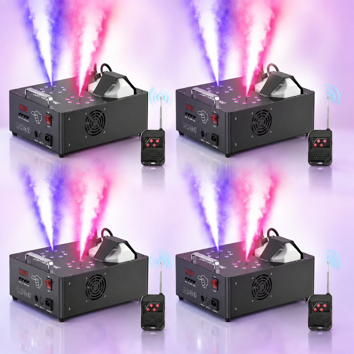 KTVLIGHTS 2000W Dual-Tube Adjustable LED RGB Smoke Machine-Y11