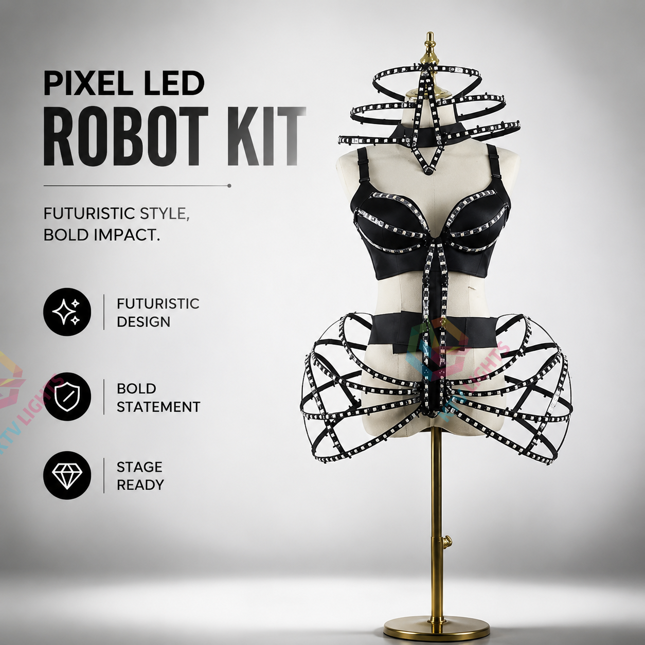 KTVLIGHTS Create A Cyberpunk Look With Pixel LED Wear-M21