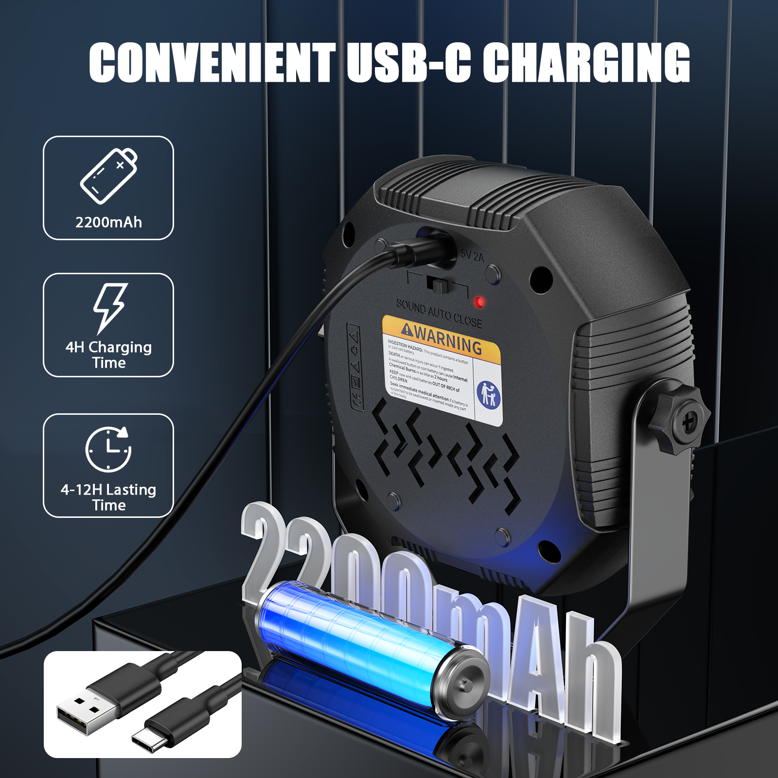 Mini 60W RGB LED Rechargeable Strobe Par Light-P33