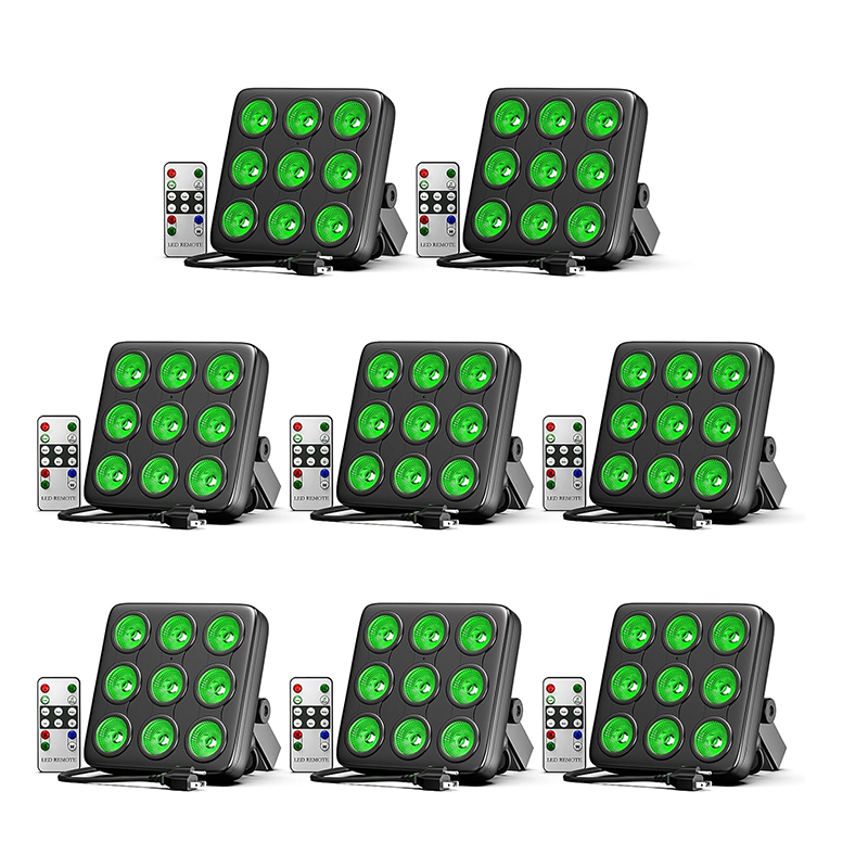 9 LED remote control square par light stage light-P28