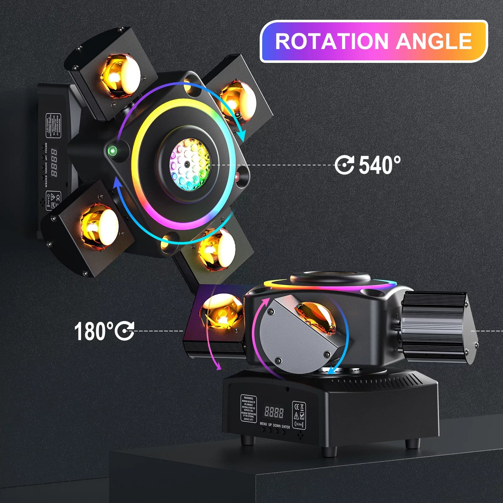 4 in 1 four arm moving head light-E12
