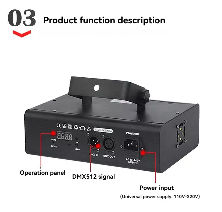 2 em 1 luz laser de varredura de duplo orifício para linha doméstica-B44