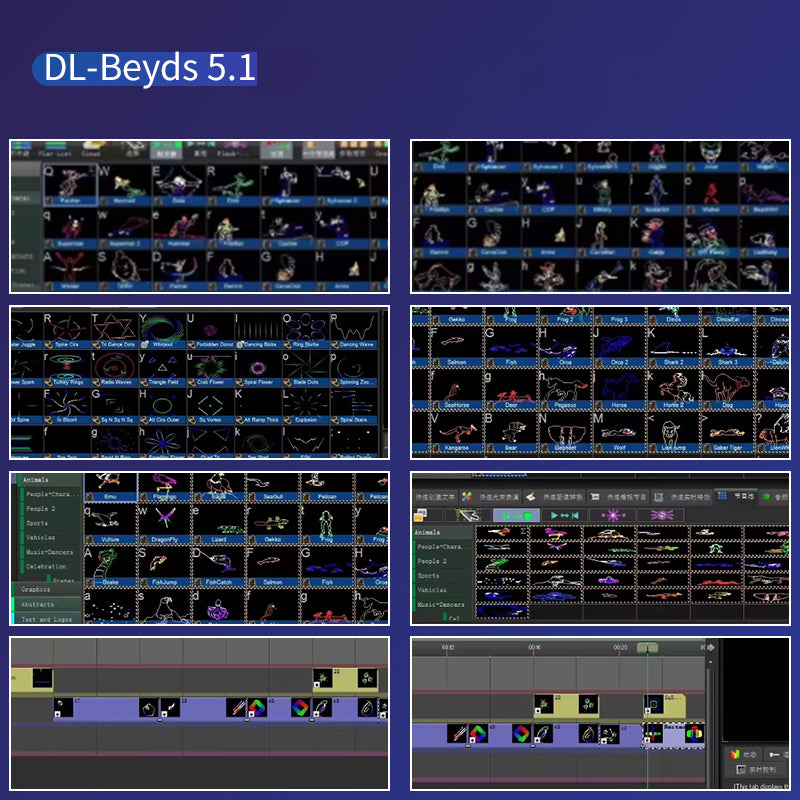 DMX FB4 laser controller software ILDA professional laser lights