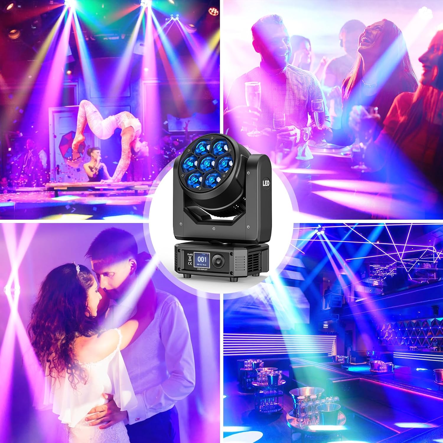 350w LED RGBW 4-in-1 Moving Head Light -E45